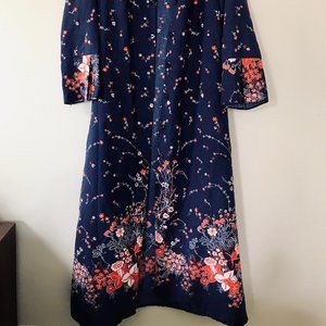 Vintage maxi long sleeve Duster coat/dress